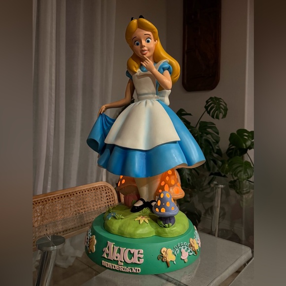 Disney Big Fig Alice in Wonderland Light-Up Statue Figurine Wonderland Mushrooms - Picture 1 of 14